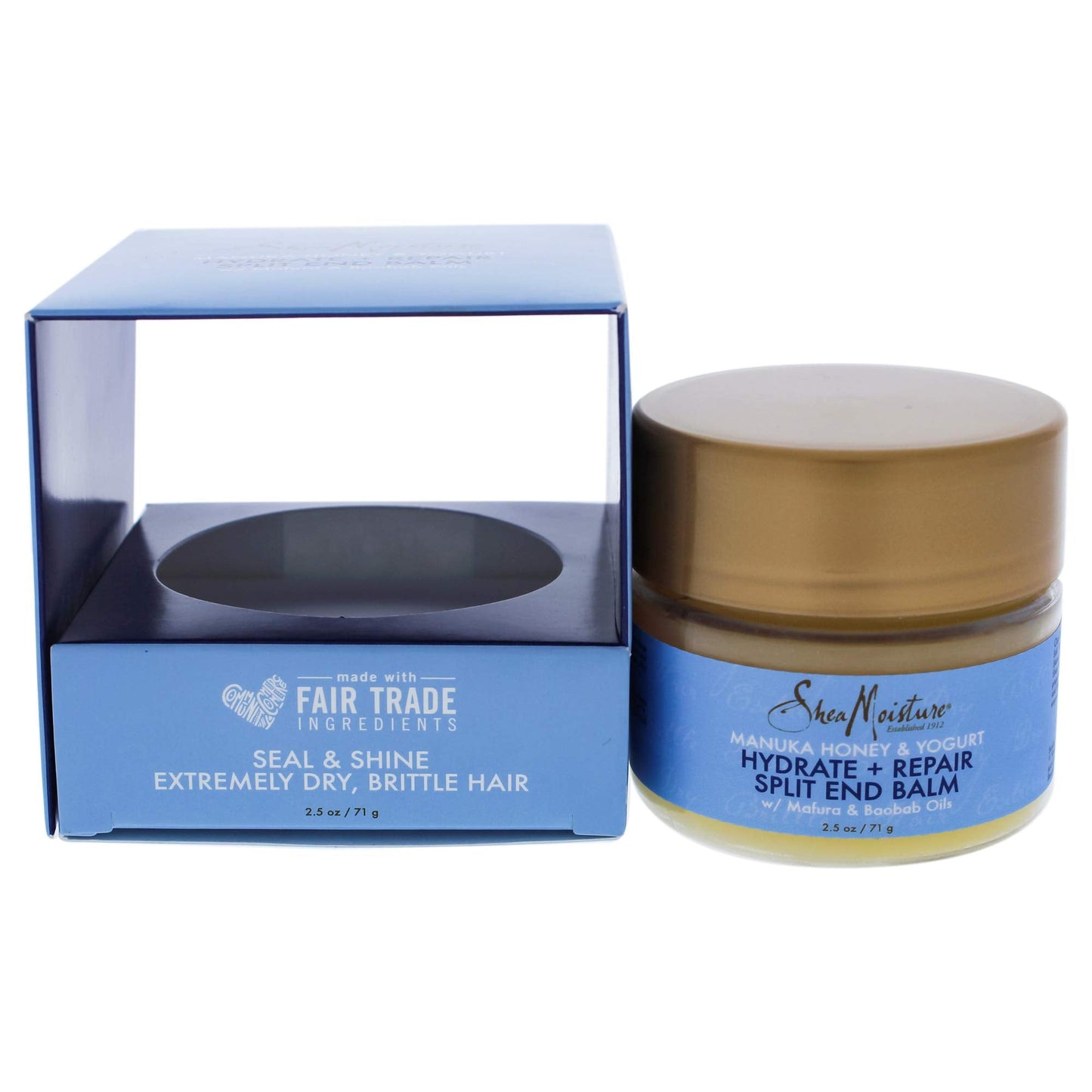 Shea Moisture Manuka Honey and Yogurt Hydrate Plus Repair Split and Balm for Unisex, 2.5 Ounce