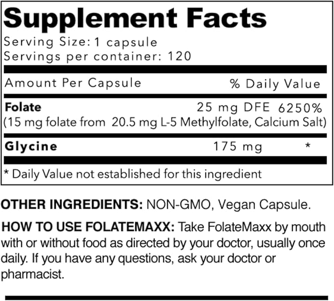 L-Methylfolate 15mg - 120 Capsules - Professional Strength Active Methyl Folate - 5-MTHF Supplement for Men & Women - Non GMO, Gluten Free, No Fillers