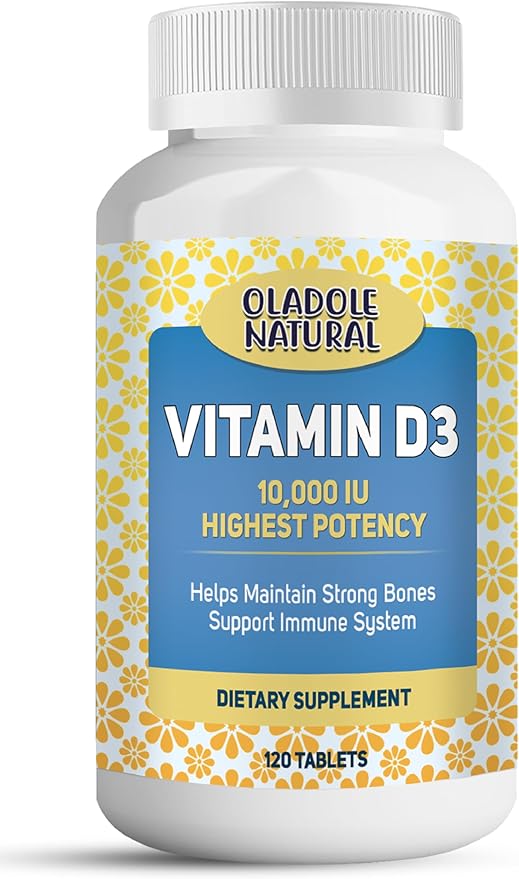 Vitamin D3 10,000 IU- 120 Softgel | High Potency Formula Supports Healthy Bones, Teeth, Muscles & Immune Function | Non-GMO, Gluten-Free | Mood Enhancer, Daily Wellness Essential