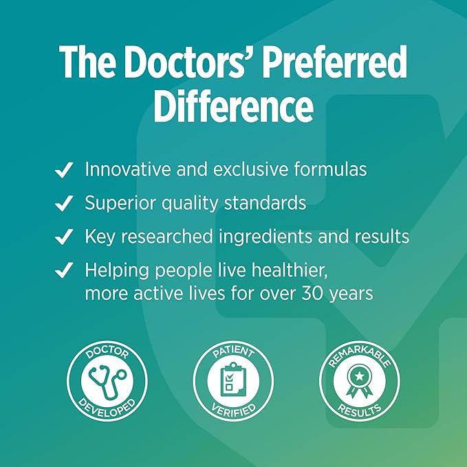 DOCTORS' PREFERRED Advanced Magnesium Glycinate Complex, Enhanced Absorption Technology, Highly Potent, Gentler, Doctor-Developed Formula. Heart Health, Mood Health and More 420 mg, 30-Day Supply