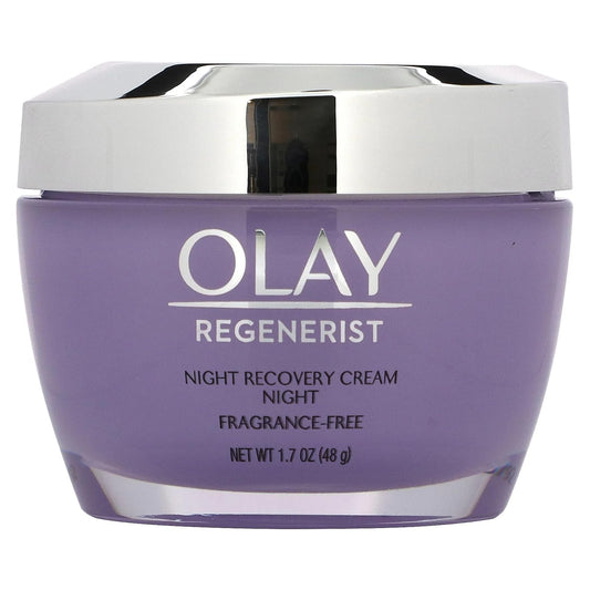 (Pack Of 2) 0Lay Regenerist Night Recovery Cream - Fragrance Free - 1.7 Fl Oz (48 G) Each - Advanced Anti-Aging Moisturize