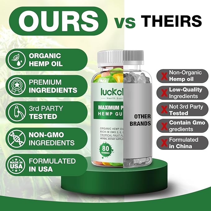 (2 Packs) Hemp Gummies High Potency for Sleep Aid- Pure Extra Strength Organic Hemp Oil Gummies - 100% Natural Bear Sleep Gummy for Adults