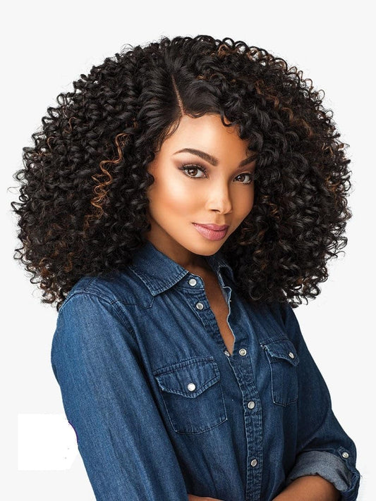 Sensationnel Synthetic Lace Front Wig Empress Edge Curls Kinks & Co The Show Stopper (1B)