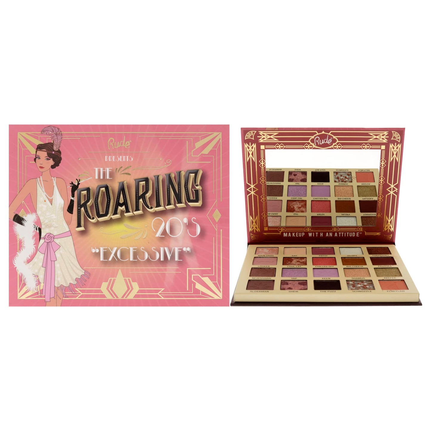 Rude Cosmetics The Roaring 20S Eyeshadow Palette - Excessive Eye Shadow Women 0.84 Oz