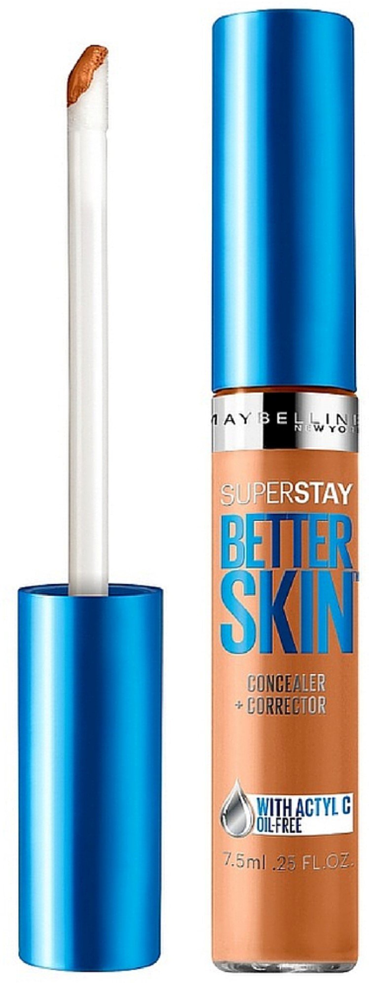 Maybelline New York Superstay Better Skin Concealer, Deep Brown, 0.25 Fluid Ounce