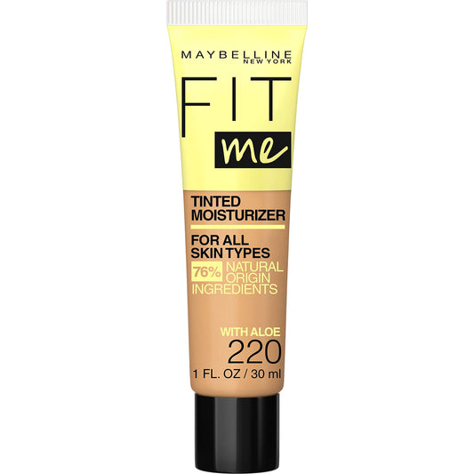 Maybelline Fit Me Tinted Moisturizer, Natural Coverage, Face Makeup, 220, 1 Count