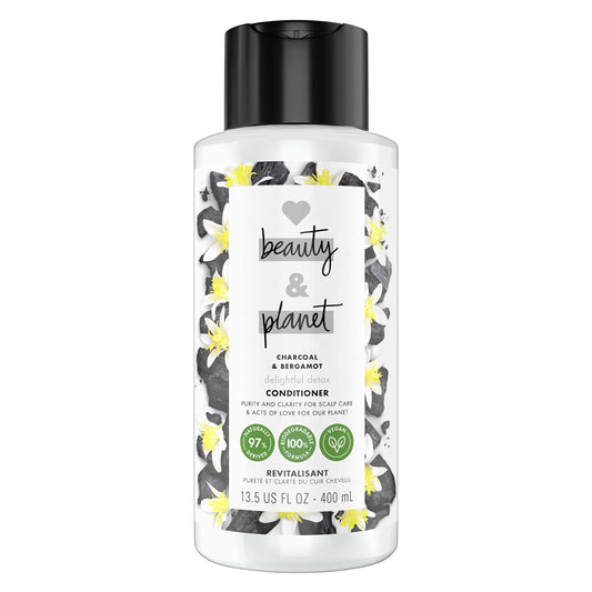 Love Beauty And Planet Cleansing Conditioner Delightful Detox For Cleansed Hair Charcoal & Bergamot Vegan, Paraben-Free, Silicon