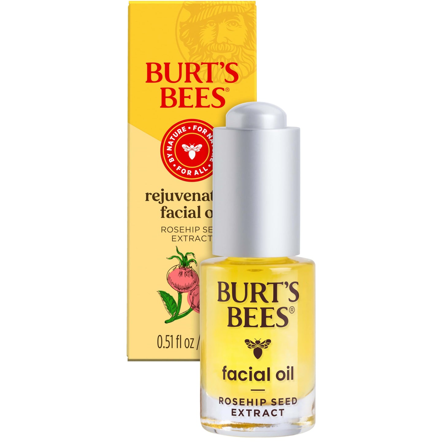Burt'S Bees Gua Sha Face Oil With Rosehip Seed Extract, Mothers Day Gifts, Reduces Appearance Of Fine Lines And Wrinkles, Use Wi