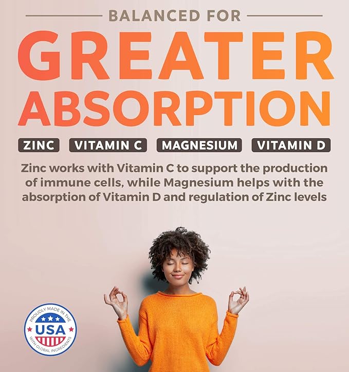 Vitamin C Immune Support Supplement - Immunity Boost Blend with Elderberry Vitamin C and Zinc for Daily & Seasonal Support - Immunity Supplement with Magnesium Zinc Vitamin D (3 Months Supply)