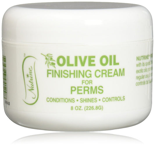 Nutrine Finishing Cream Olive Oil Jar For Perms, 8 Ounce