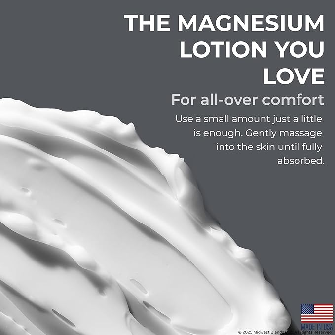 Magnesium Cream with Sore Ease Essential Oil Scent – Hydrating & Comforting Aroma, 4 oz USA Made