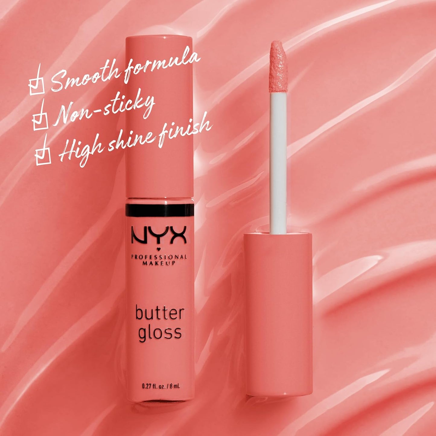 NYX Butter Gloss | Non-Sticky Lip Gloss - Creme Brulee | Natural Finish