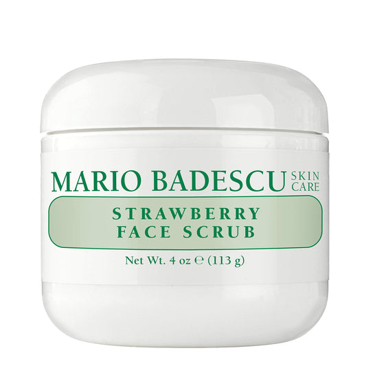 Mario Badescu Strawberry Face Scrub for All Skin Types | Facial Scrub that Refines Dull Skin |Formulated with Strawberry Seed &