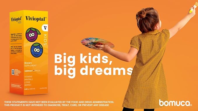 Vivioptal Kids, Liquid Multivitamin & Multiminerals Supplement, Berries, 8.45 Fl Oz