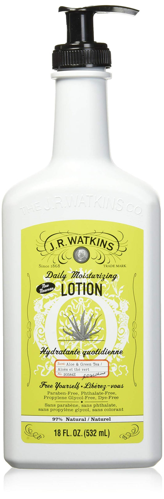 Atkins Jr Watkins Aloe And Green Tea Daily Moisturizing Lotion, 18 Ounce