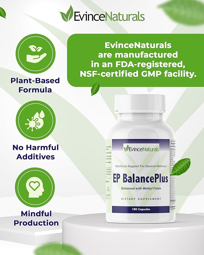 EP BalancePlus Multivitamin for Adults - Multivitamin for Men & Women with Vitamins and Minerals - Methyl Folate & Amino Acids for Nutritional Support - General Wellness Supplement, 180 Capsules