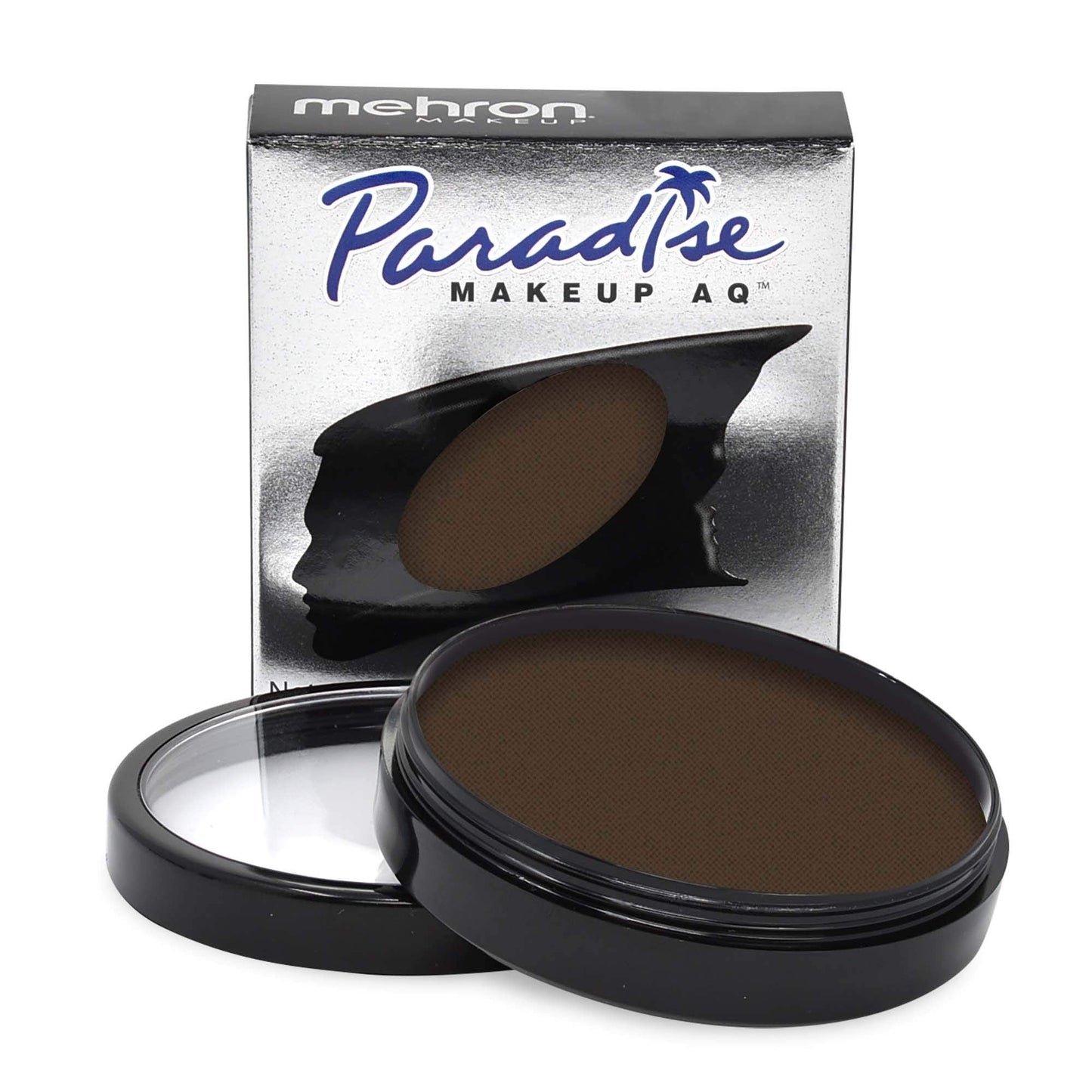 Mehron Makeup Paradise Makeup AQ Pro Size | Stage & Screen, Face & Body Painting, Special FX, Beauty, Cosplay, and Halloween | Water Activated Face Paint & Body Paint 1.4 oz (40 g) (Dark Brown)