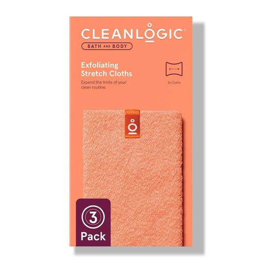 Cleanlogic Body Exfoliating Cloth, Stretchy Exfoliator Bath And Shower Washcloths For Smooth And Softer Skin, Reusable Daily Ski
