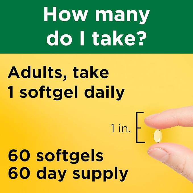 Nature Made Maximum Strength Vitamin D3 10000 IU (250 mcg), Dietary Supplement for Bone, Teeth, Muscle and Immune Health Support, 60 Softgels, 60 Day Supply (Pack of 2)