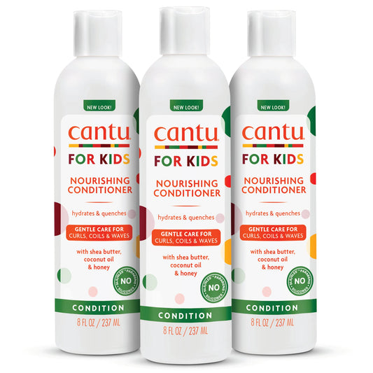 Cantu Care For Kids Nourishing Sulfate-Free Conditioner With Shea Butter, 8 Fl Oz (Pack Of 3) (Packaging May Vary)