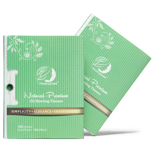 Natural Green Tea Oil Absorbing Tissues - 200 Counts In 2 Pack, Premium Face Oil Blotting Paper - Take 1 Piece Each Time Design