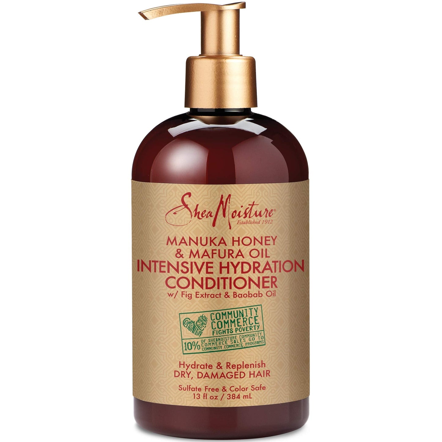 SheaMoisture Conditioner Intensive Hydration for Dry, Damaged Hair Manuka Honey and Mafura Oil to Nourish and Soften Hair 13 oz