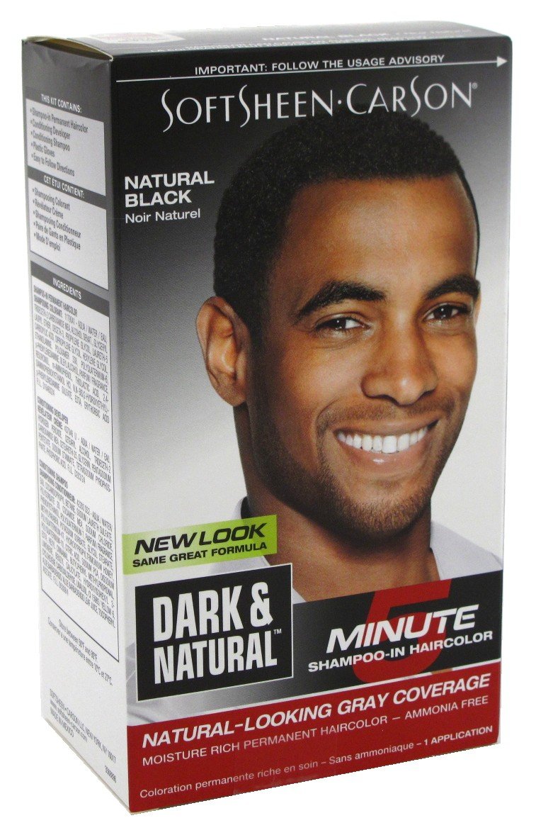 Dark & Natural Color Men Natural Black (6 Pack)