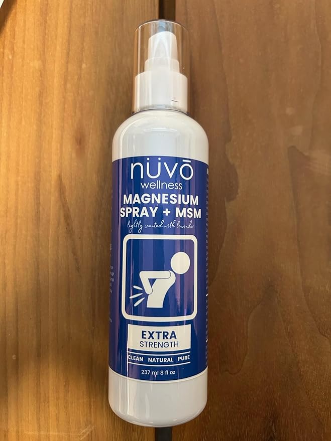 Magnesium Oil Spray with MSM - Extra Strength at 32mg per Spray - Lightly Scented with Lavender - Product of Canada 237 ml