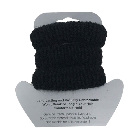 Di Prima Cotton Elastic Hair Styling Accessory, Black, Small
