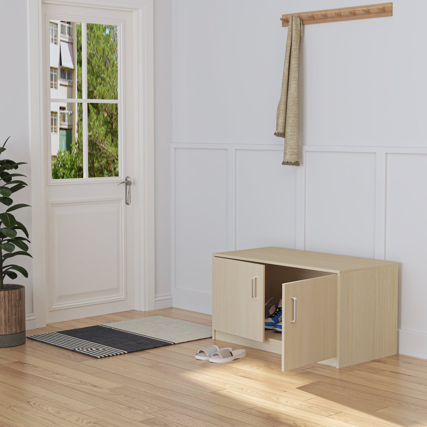 Hamster Cage,Rat Cage Wood with Independent Storage Cabinet,House for Chinchilla with Guinea Pig Hutch and Bridge,Easy View Acrylic Panels,Living Habitat X-Large(31.50" L X 15.75" W X 32.28" H)