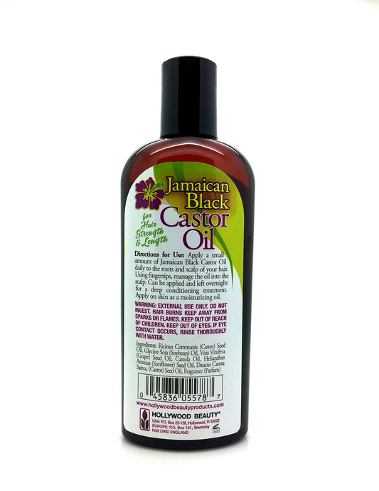 Hollywood Beauty jamaican black castor oil 8 fluid ounce, Black, 8 Fl Oz
