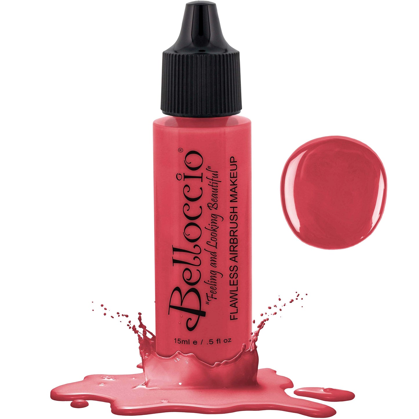 Half Ounce Bottle Of Pink Delight Blush Belloccio'S Professional Flawless Airbrush Makeup Blush