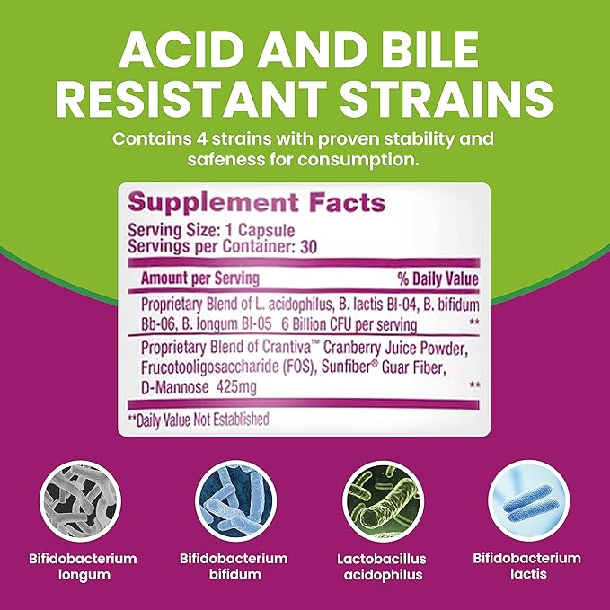 + Megastrain Probiotics for Women 100% Drug-Free & Non-Habit-Forming – Clinically Formulated Supplement - Proprietary Blend of Melatonin