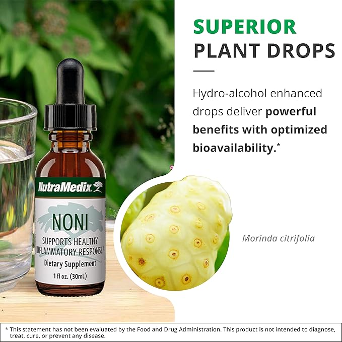 NutraMedix Noni Drops - Noni Fruit Extract for Immune Support & Promoting Healthy Antioxidant Activity & Overall Wellness (1oz)