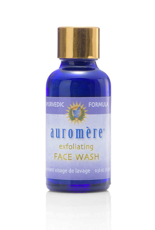 Auromere Ayurvedic Exfoliating Face Wash - Vegan, All Natural, Non Gmo, Gentle Facial Polish & Cleanser (.56 Oz)