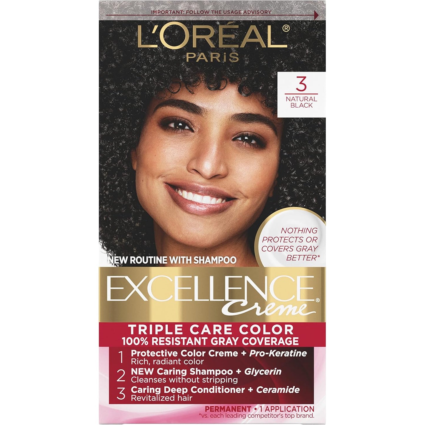 L'Oreal Paris Excellence 6G Light Golden Brown Hair Color | Gray Coverage, 8 Weeks