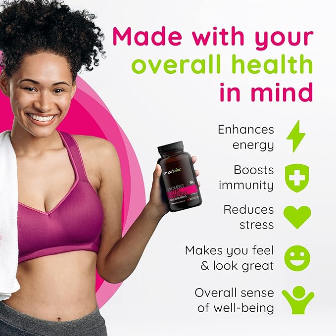 Smartvita - Women’s Multivitamins, Energy & Immune Booster, Womens Multivitamins for Wellness, Beauty Support, Hair Skin and Nails, Womens Vitamins with Smart Release Technology, 120 Tablets