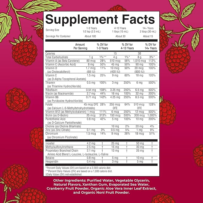 Multivitamin for Women, Men & Kids by MaryRuth's | Liquid Morning Multivitamin | Mens, Womens Vitamins | Vitamin A C D E B6 B12 Biotin Zinc | Beauty | Vegan | Non-GMO | Gluten Free | 15 Servings