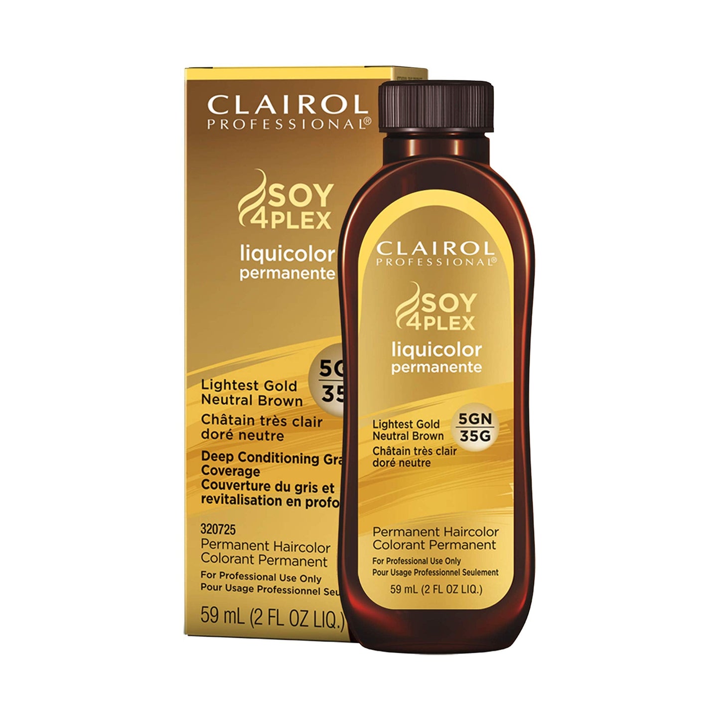 Clairol Professional Permanent Liquicolor For Dark Hair Color, 5Gn Light Gold Neutral Brown, 2 Oz