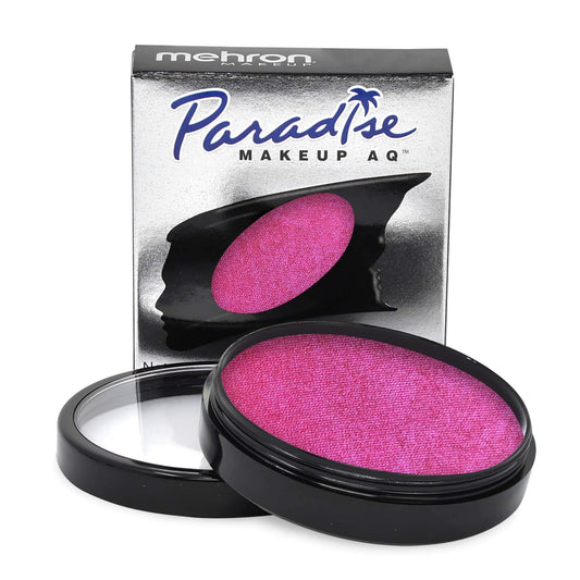 Mehron Makeup Paradise Makeup AQ Pro Size | Stage & Screen, Face & Body Painting, Special FX, Beauty, Cosplay, and Halloween | Water Activated Face Paint & Body Paint 1.4 oz (40 g) (Metallic Fuchsia)