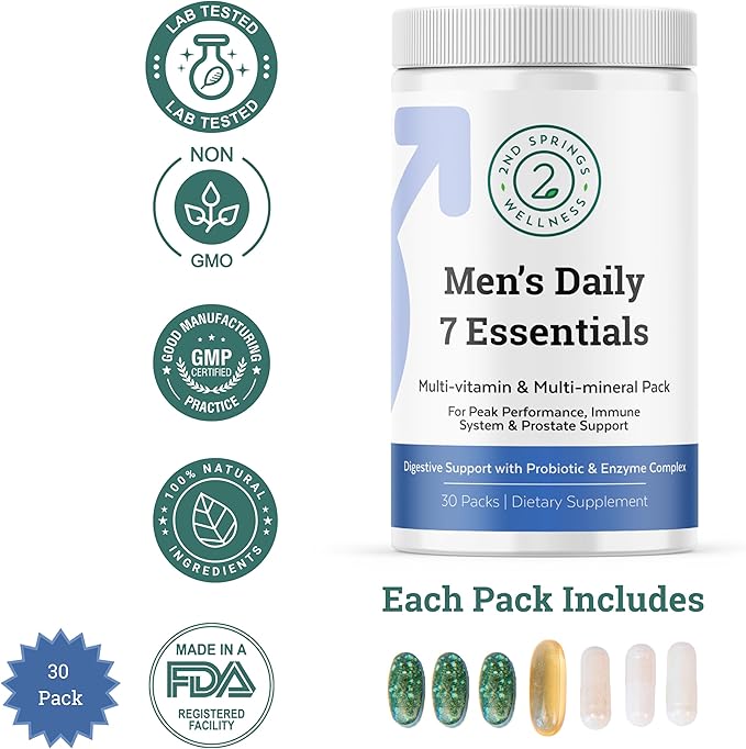 Men's Daily 7 Essentials & Vitamin D3+K2 Bundle