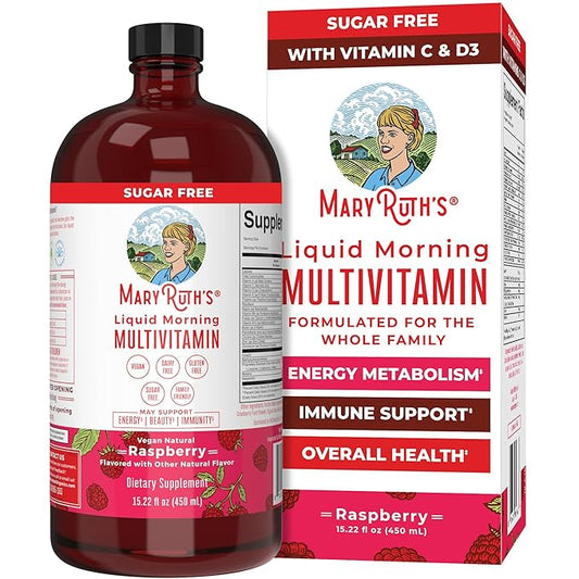 Multivitamin for Women, Men & Kids by MaryRuth's | Liquid Morning Multivitamin | Mens, Womens Vitamins | Vitamin A C D E B6 B12 Biotin Zinc | Beauty | Vegan | Non-GMO | Gluten Free | 15 Servings