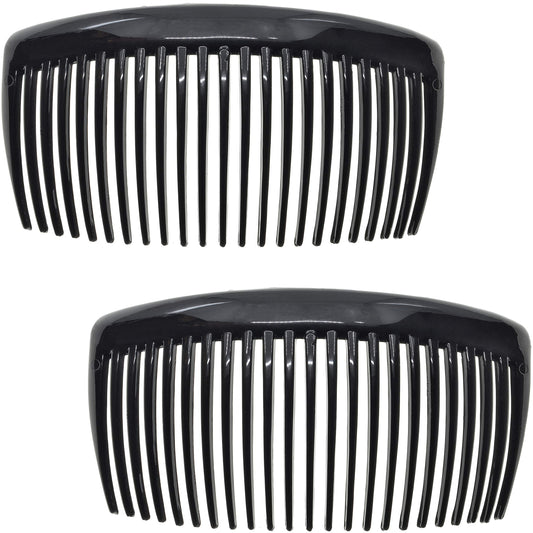 Camila Paris Cp2910 French Side Combs Large Curved, Black French Twist Hair Combs Decorative, Strong Hold Hair Clips For Women B