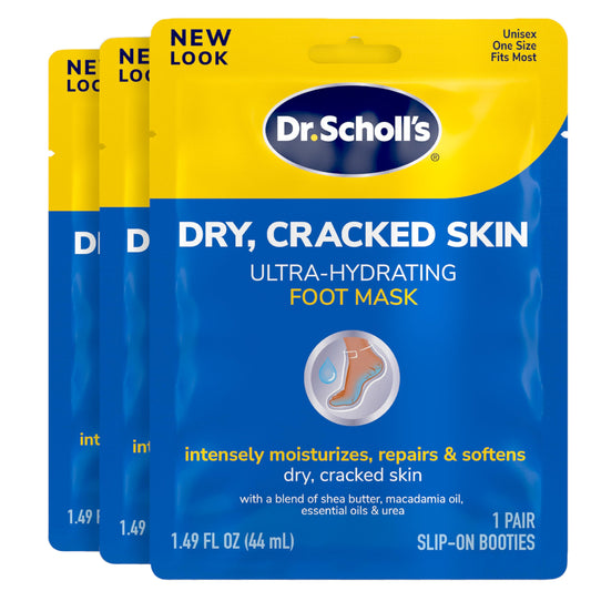 Dr. Scholl 'S Dry, Cracked Skin, Ultra Hydrating Foot Mask, 3 Pairs Moisturizing Socks: Intensely Moisturizes Repairs And Soften