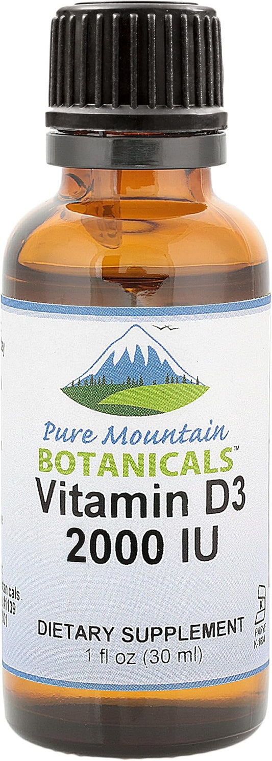 Liquid Vitamin D Drops - Unflavored Kosher D3 Liquid Drops in MCT Oil - 2000iu per Serving - 1oz Bottle