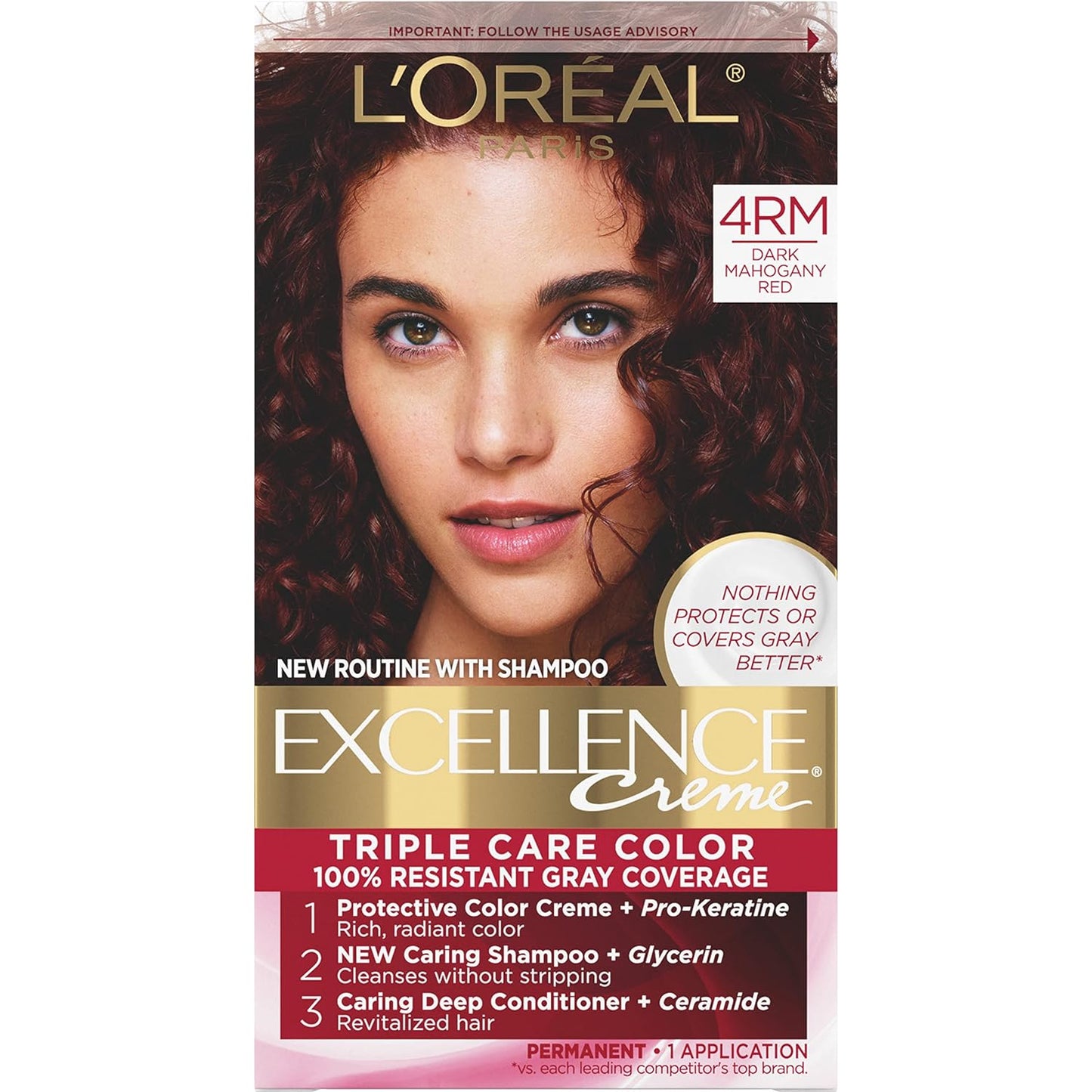 L'Oreal Paris Excellence 6G Light Golden Brown Hair Color | Gray Coverage, 8 Weeks