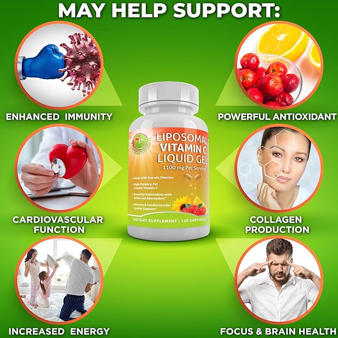 SUPPLEMENTS STUDIO Total Immune Support & Antioxidant Bundle – Liposomal Glutathione 500mg + Liposomal Vitamin C Liquid Gel 1100mg + Quercetin 500mg with Bromelain, Zinc & Organic Whole Foods