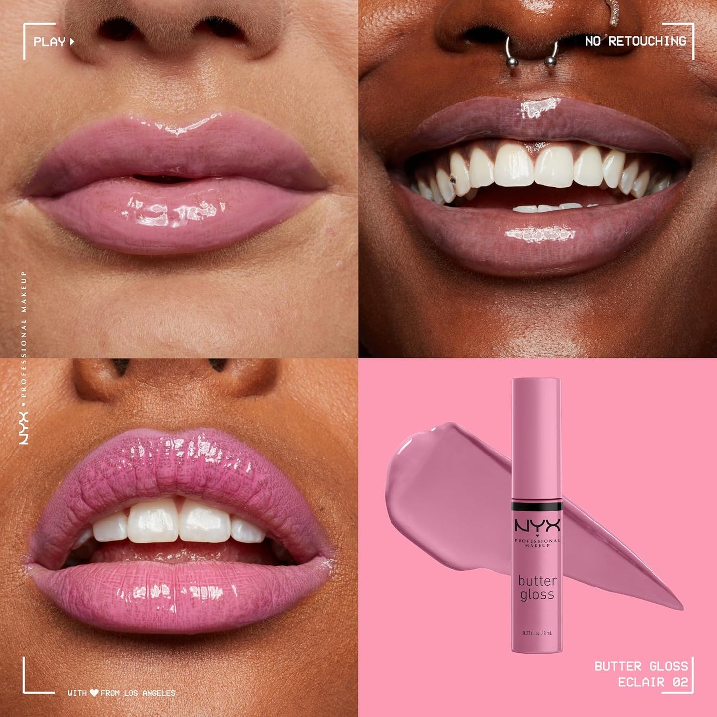 NYX Butter Gloss | Non-Sticky Pink Lip Gloss for All-Day Shine
