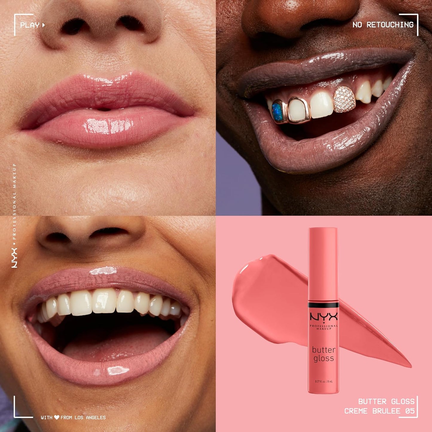 NYX Butter Gloss | Non-Sticky Lip Gloss - Creme Brulee | Natural Finish