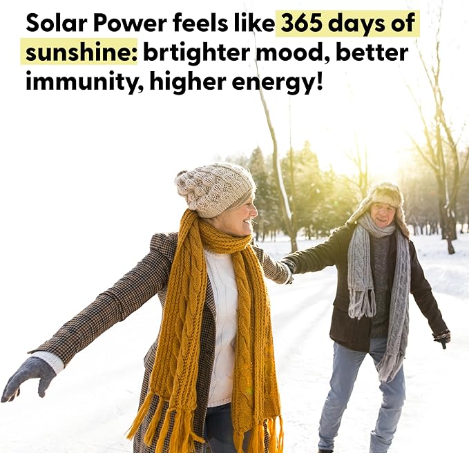 LIVELY VITAMIN CO. Solar Power Vitamin D3 2000 iu - Patented Vitamin K - MK7 - Immune Balance - Brain Function - Mood - Heart - Stress - 60 Count